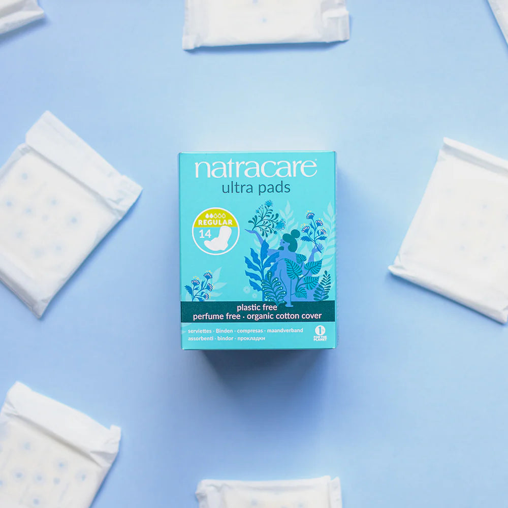 Natracare Ultra Pads Regular Organic Cotton Cover, 14 Pads