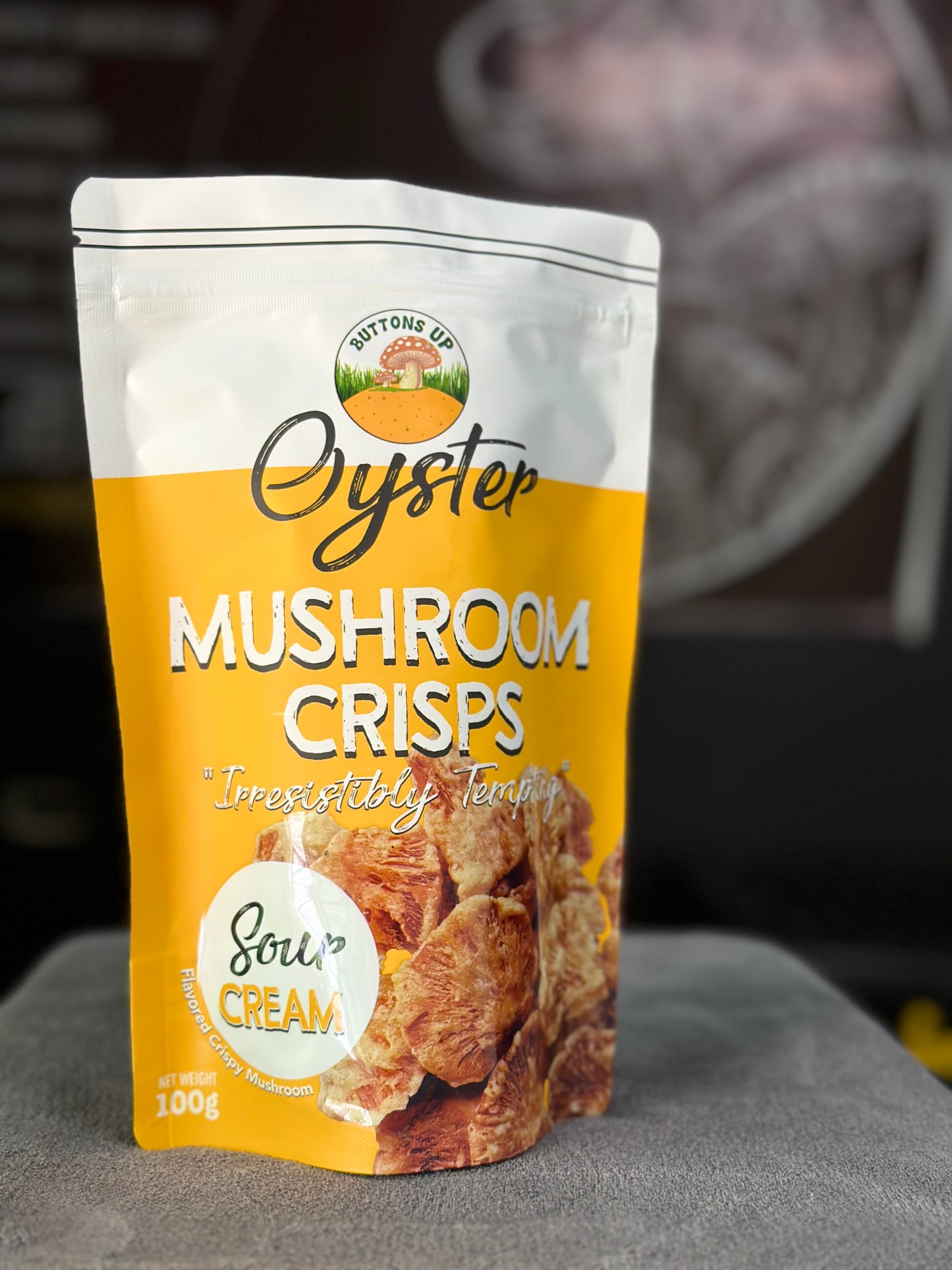 Buttons Up Mushroom Crisps 100g