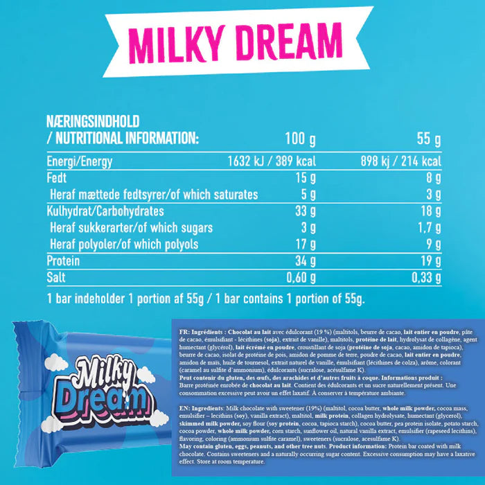 Wispy Milky Dream Protein Bar 18g