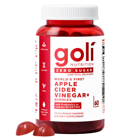 Goli Nutrition Apple Cider Vinegar+ Zero Sugar, 60 Gummies