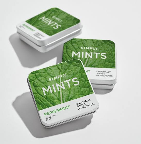 Simply Gum Peppermint Mints 30g