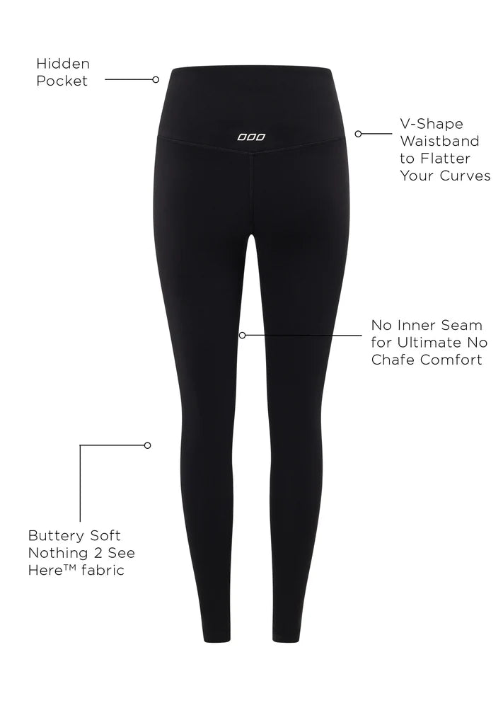 Lorna Jane Lotus No Chafe Phone Pocket Ankle Biter Leggings