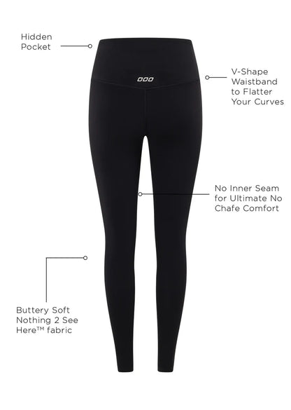 Lorna Jane Lotus No Chafe Phone Pocket Ankle Biter Leggings