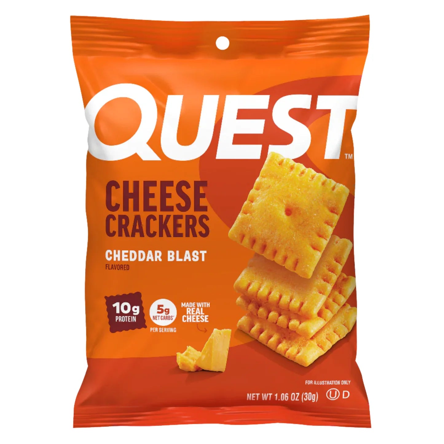 Quest Nutrition Cheddar Blast Cheese Crackers 10g