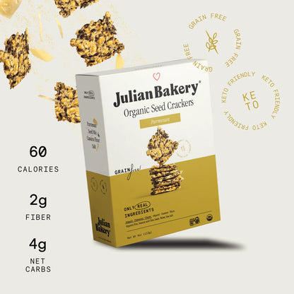 Julian Bakery Parmesan Organic Seed Crackers