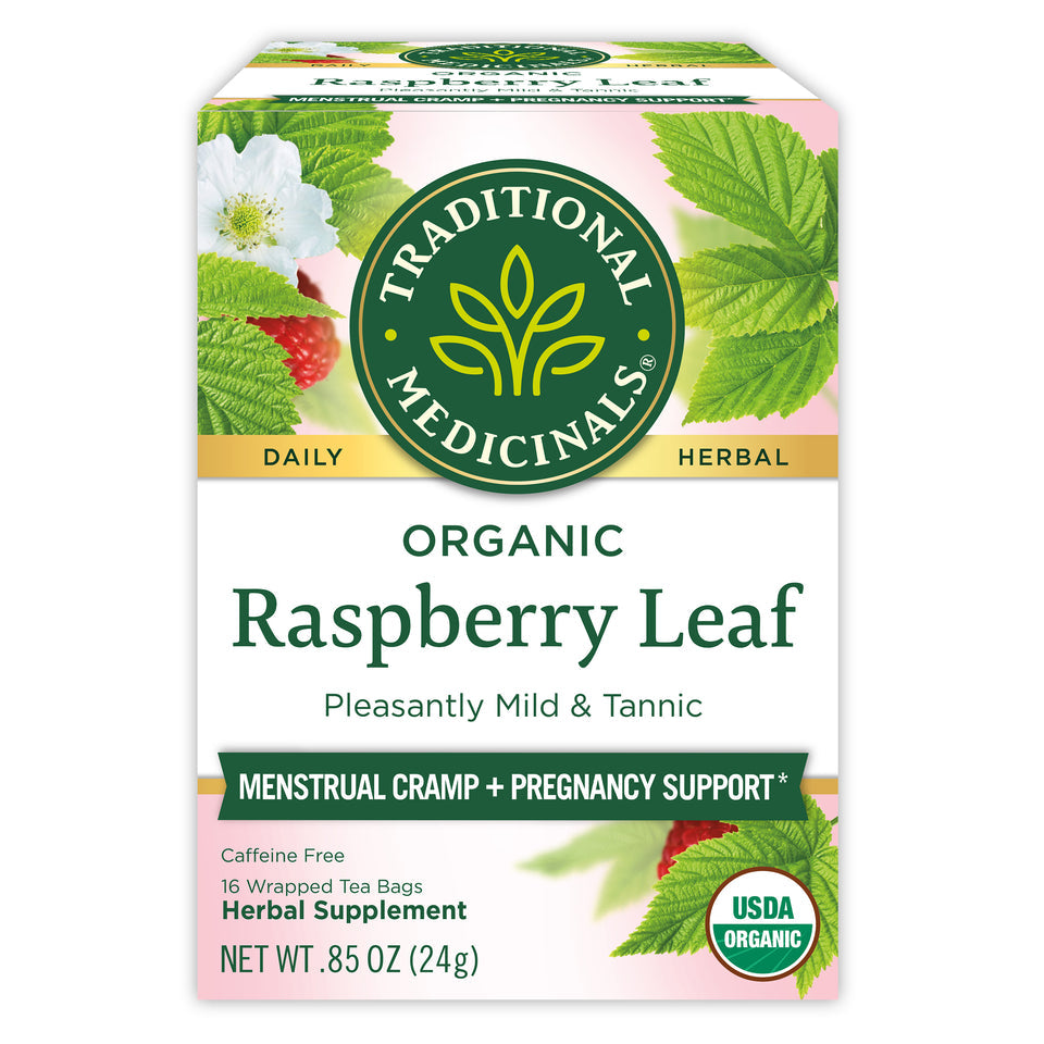 Traditional Medicinals Organic Raspberry Leaf, 16 Tea Bags