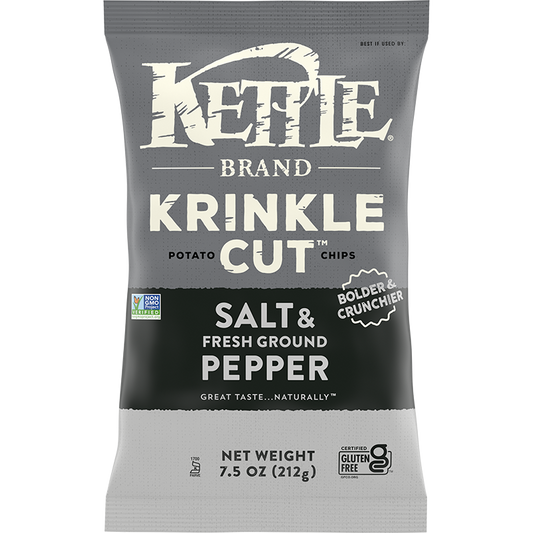 Kettle Brand Krinkle Cut Salt & Pepper Chips