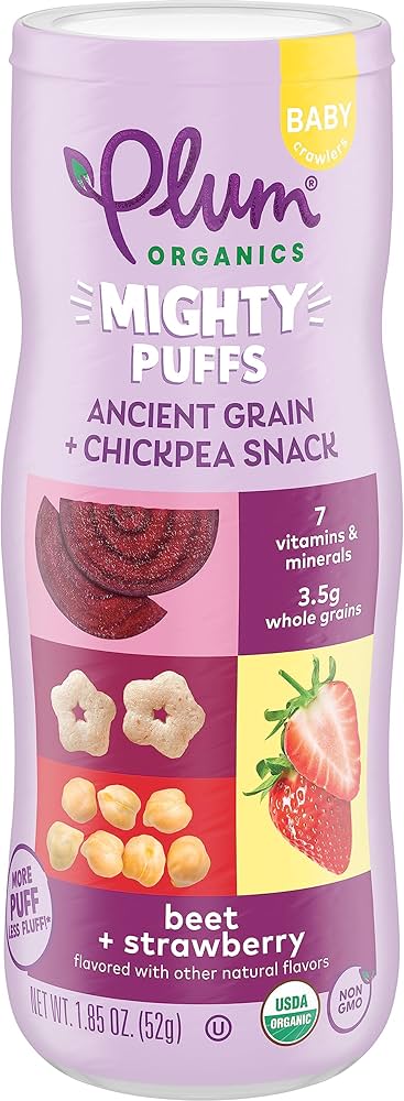 Plum Organics Beet + Strawberry Mighty Puffs