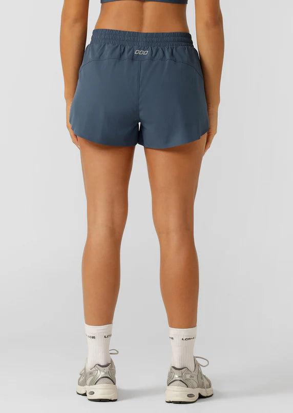 Lorna Jane Pale Indigo Lightspeed Phone Pocket Run Shorts