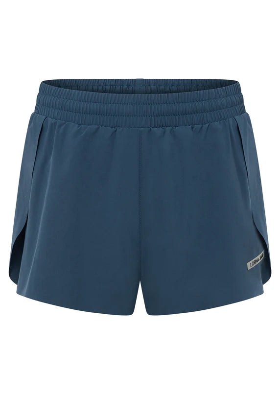 Lorna Jane Pale Indigo Lightspeed Phone Pocket Run Shorts