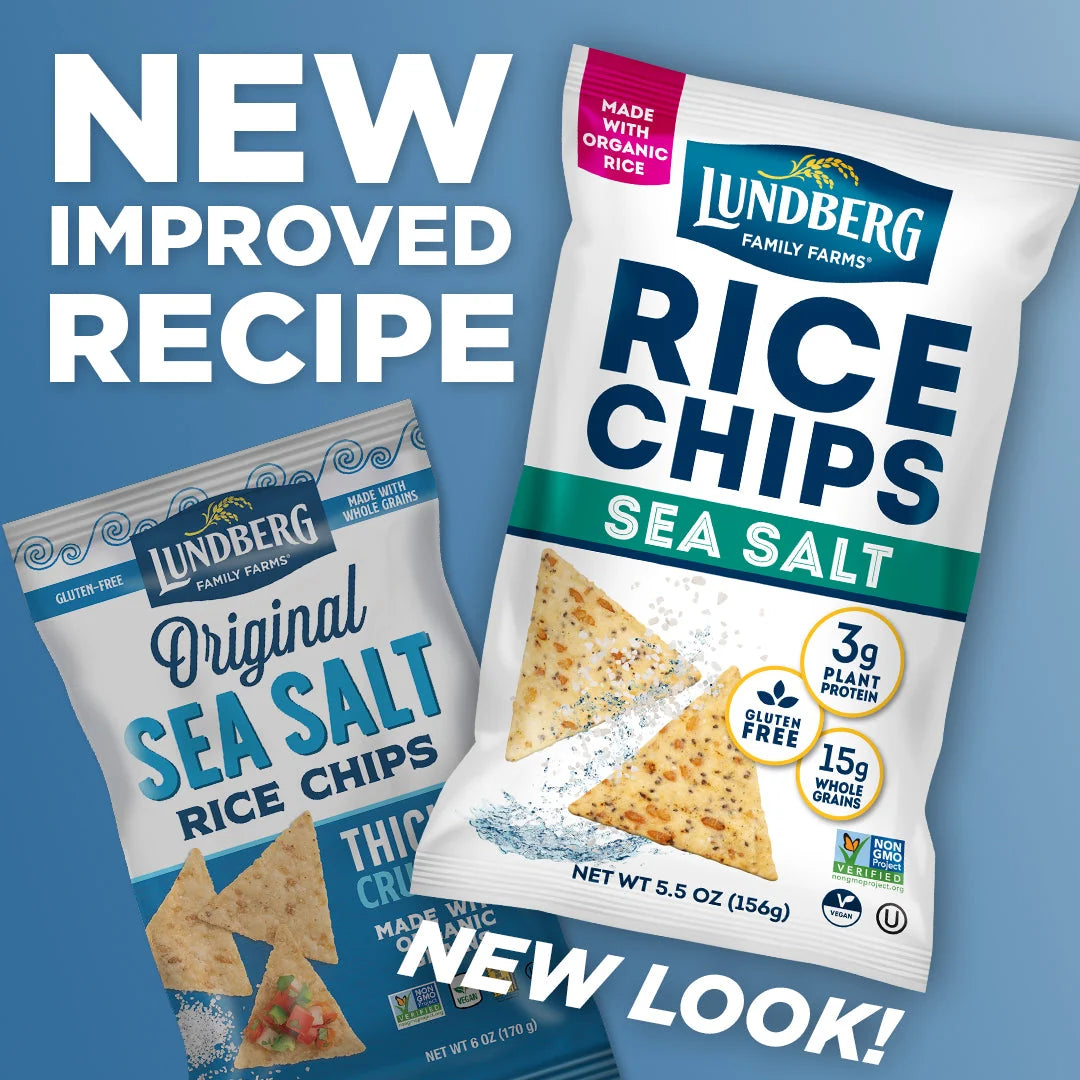 Lundberg Rice Chips, Sea Salt 156g