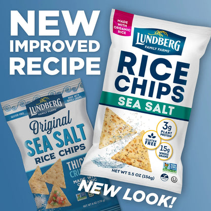 Lundberg Rice Chips, Sea Salt 156g