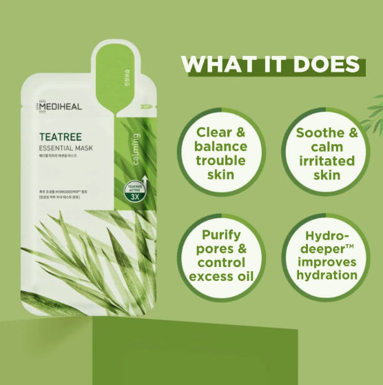 Mediheal Tea Tree Essential Mask Sheet, 1 Piece