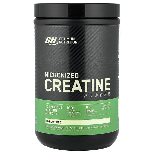 Optimum Nutrition Unflavored Micronized Creatine Powder 600g