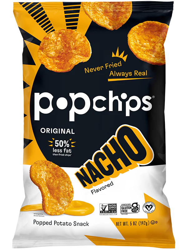 Popchips Nacho Potato Chips 142g