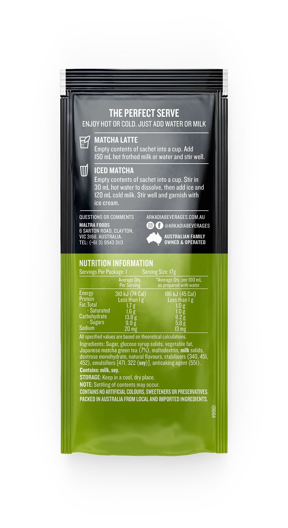 Arkadia Matcha Latte 136g