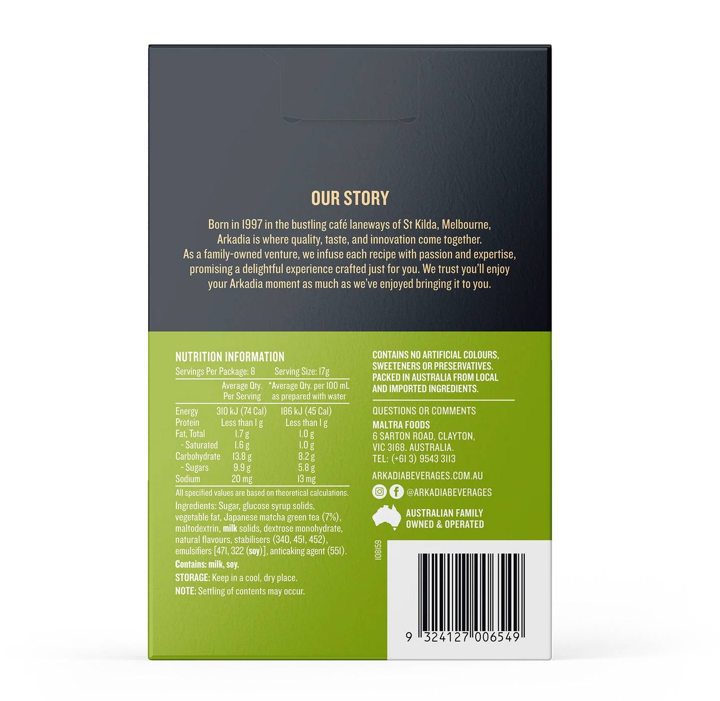 Arkadia Matcha Latte 136g