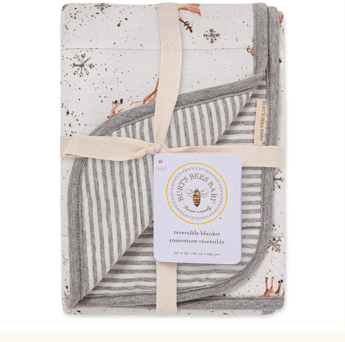 Burt's Bees Baby Organic Baby Reversible Blanket 76cm x 102cm