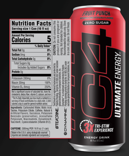 C4 Ultimate Sugar Free Energy Drink 473ml