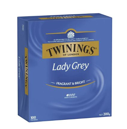 Twinings Lady Grey, 100 Tea Bags