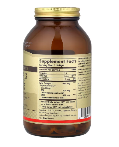 Solgar Triple Strength Omega-3 950mg, 100 Softgels