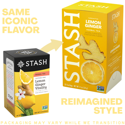 Stash Lemon Ginger Vitality, 20 Tea Bags
