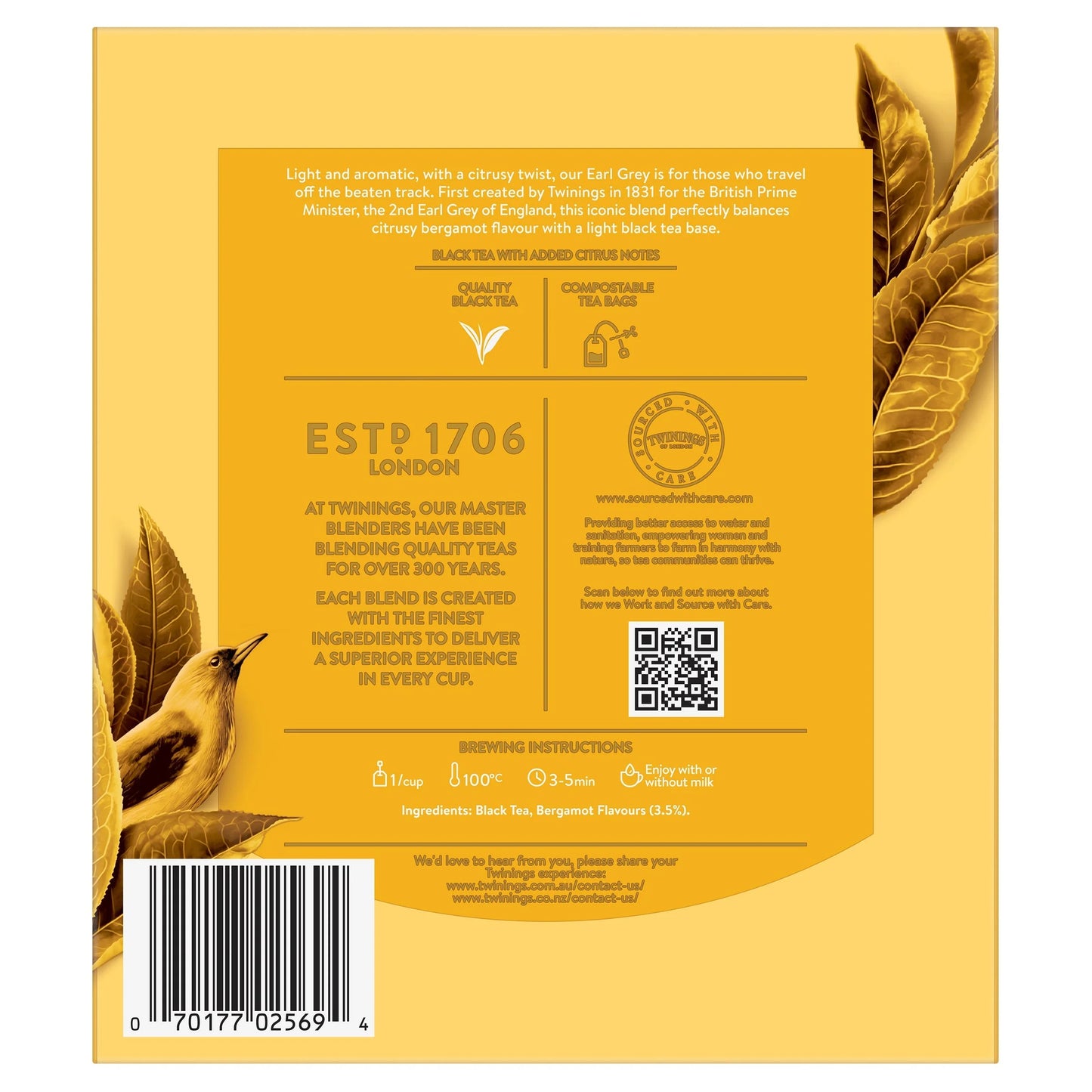 Twinings Earl Grey Tea, 100 Bags