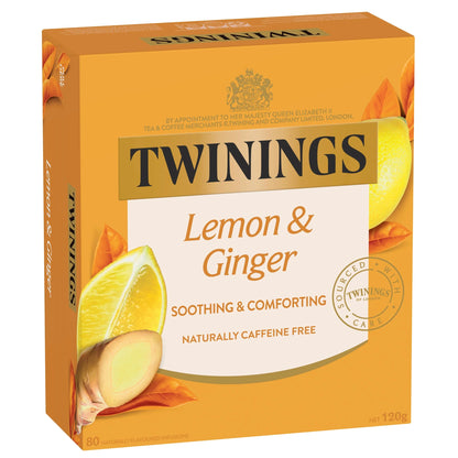 Twinings Lemon & Ginger Tea, 80 Bags