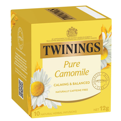 Twinings Pure Camomile Calming & Balanced Tea, 10 Bags