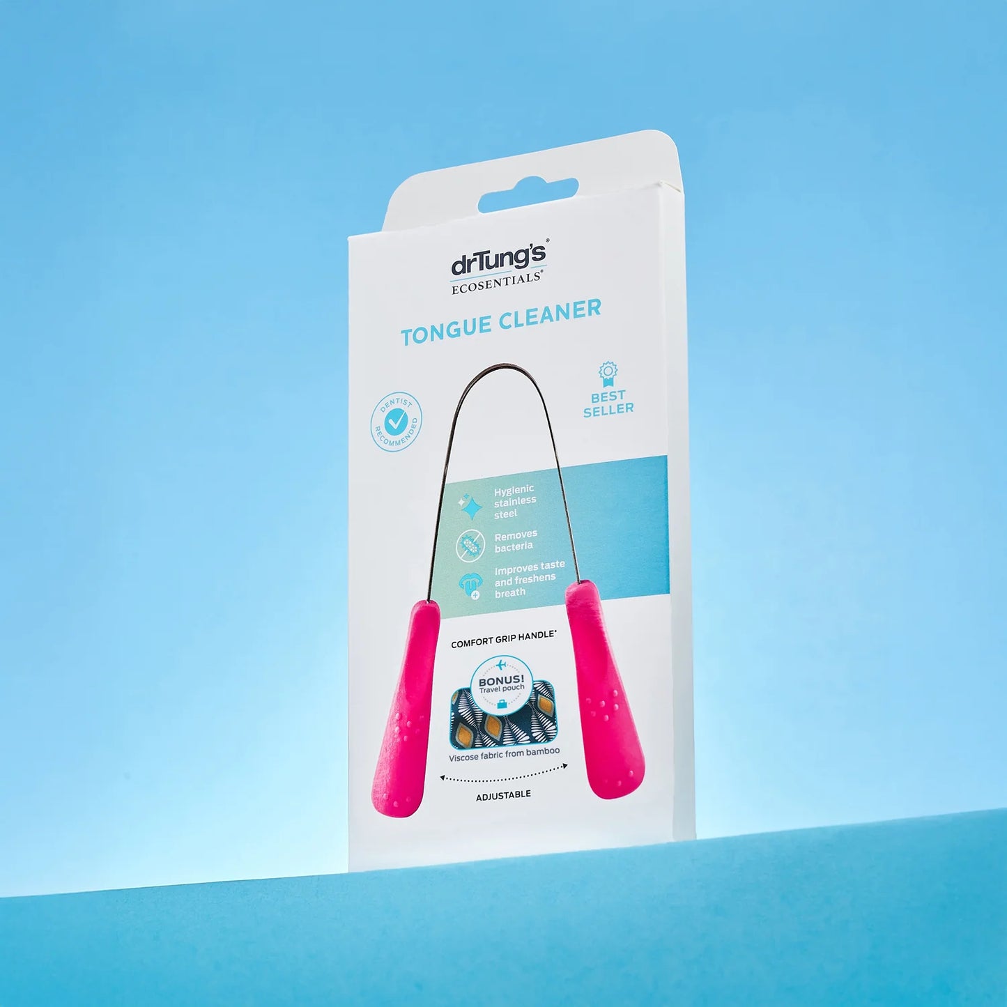 Dr. Tung's Stainless Steel Tongue Cleaner w/ Travel Pouch