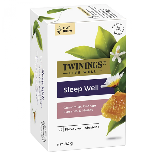 Twinings Live Well Sleep Well, 22 Tea Bags Camomile, Orange Blossom & Honey