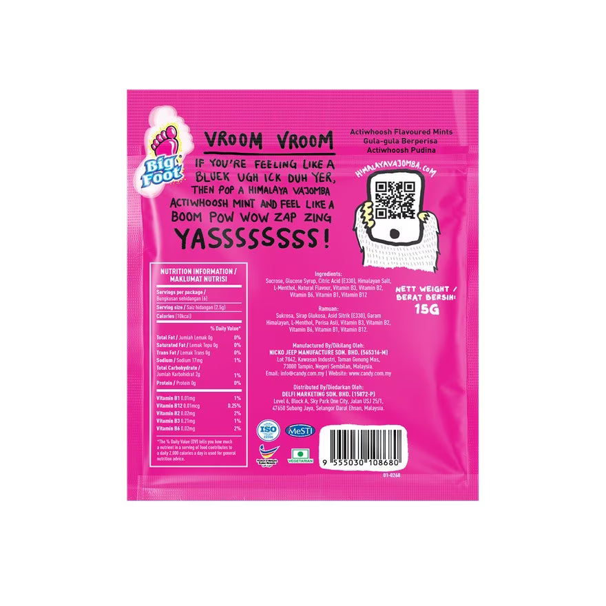 Big Foot Himalaya Vajomba Actiwhoosh Mints 15g