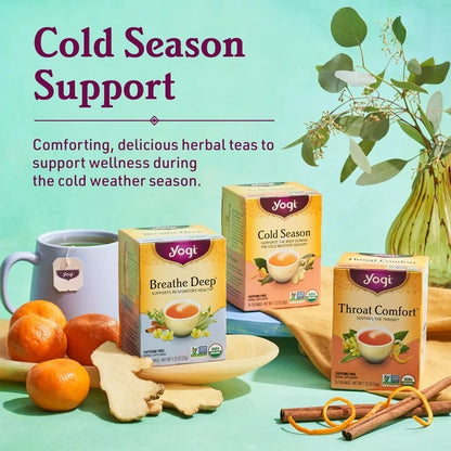 Yogi Cold Season Support Teas, 16 Tea Bags