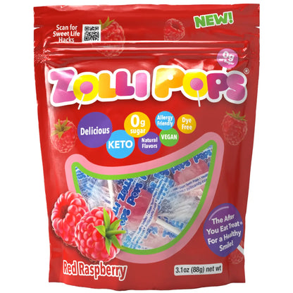 Zollipops Red Raspberry Clean Teeth Pops 88g