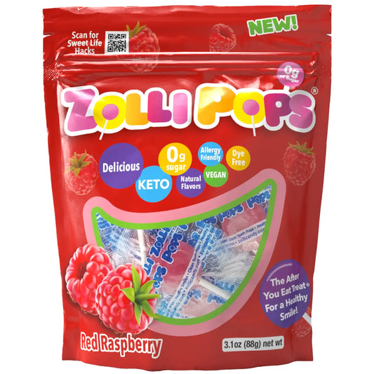 Zollipops Red Raspberry Clean Teeth Pops 88g