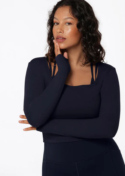 Lorna Jane Aloe Vera Cropped Long Sleeve Top