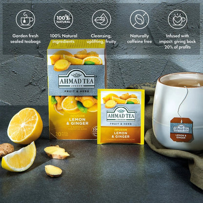 Ahmad Tea Lemon & Ginger, 20 Tea Bags
