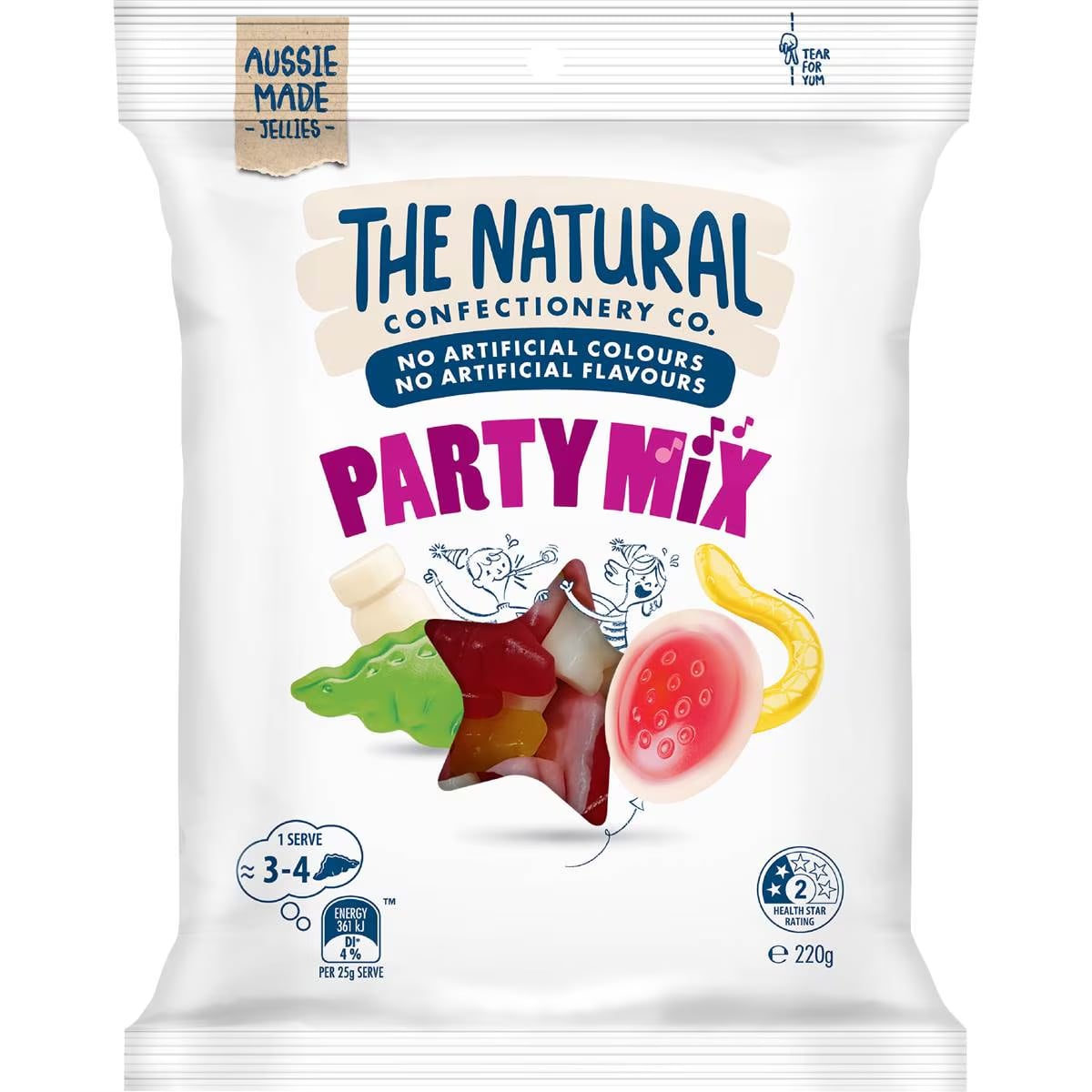 The Natural Confectionery Co. Party Mix 220g