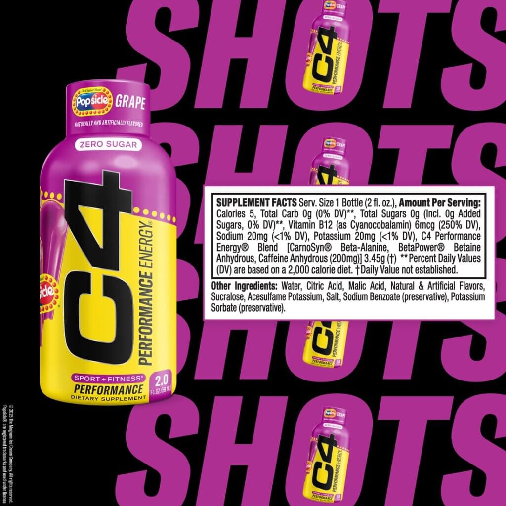 C4 Performance Energy Shot Zero Sugar 59ml