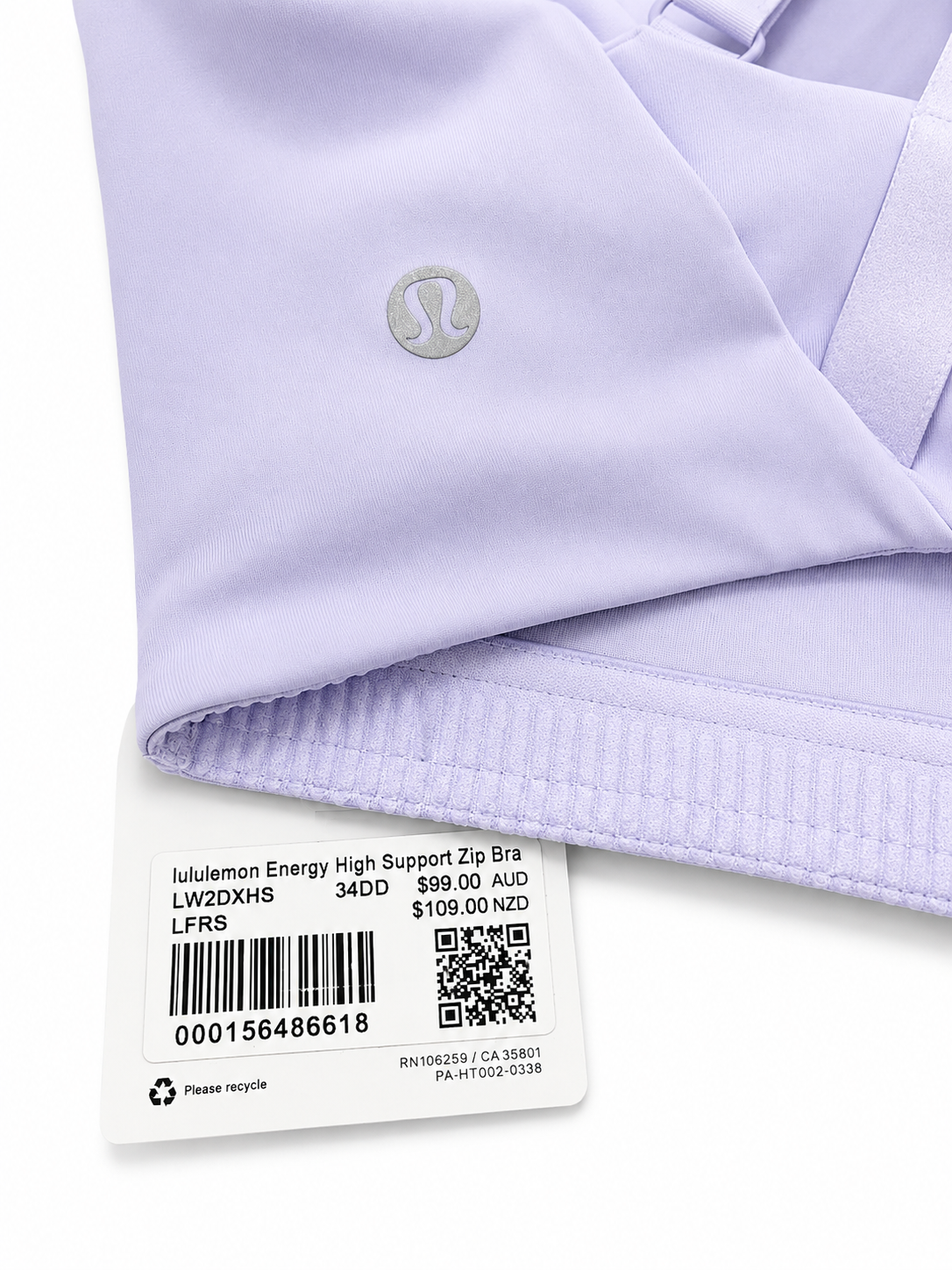 Lululemon High-Support Zip Bra