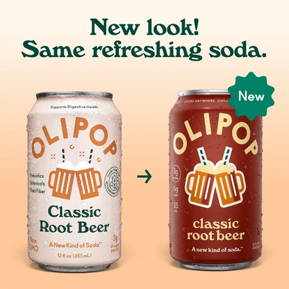 Olipop Classic Root Beer Prebiotic Soda 355ml