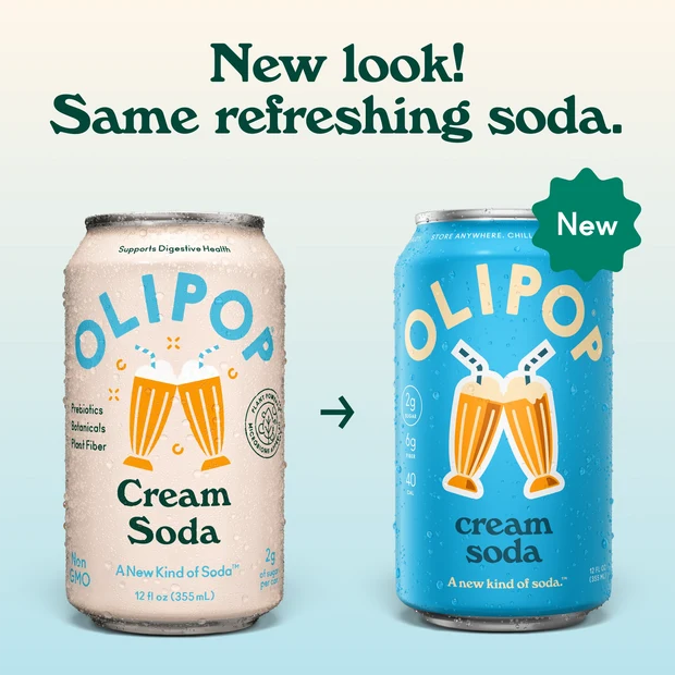 Olipop Cream Soda Prebiotic Soda 355ml