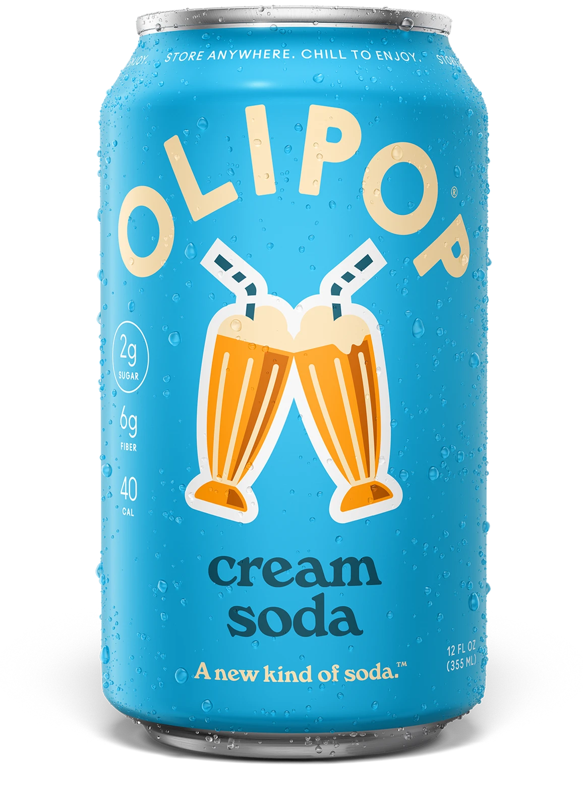 Olipop Cream Soda Prebiotic Soda 355ml