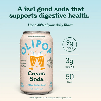Olipop Cream Soda Prebiotic Soda 355ml