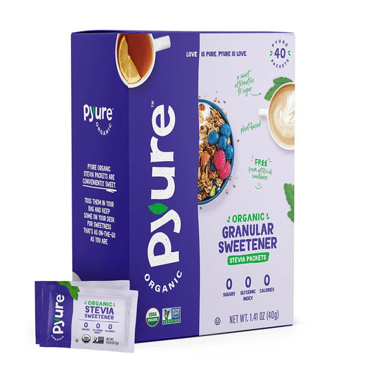 Pyure Organic Stevia Granular Sweeteners, 80 Packets
