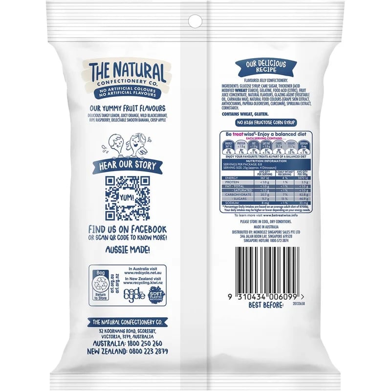 The Natural Confectionery Co. Dinosaurs 220g