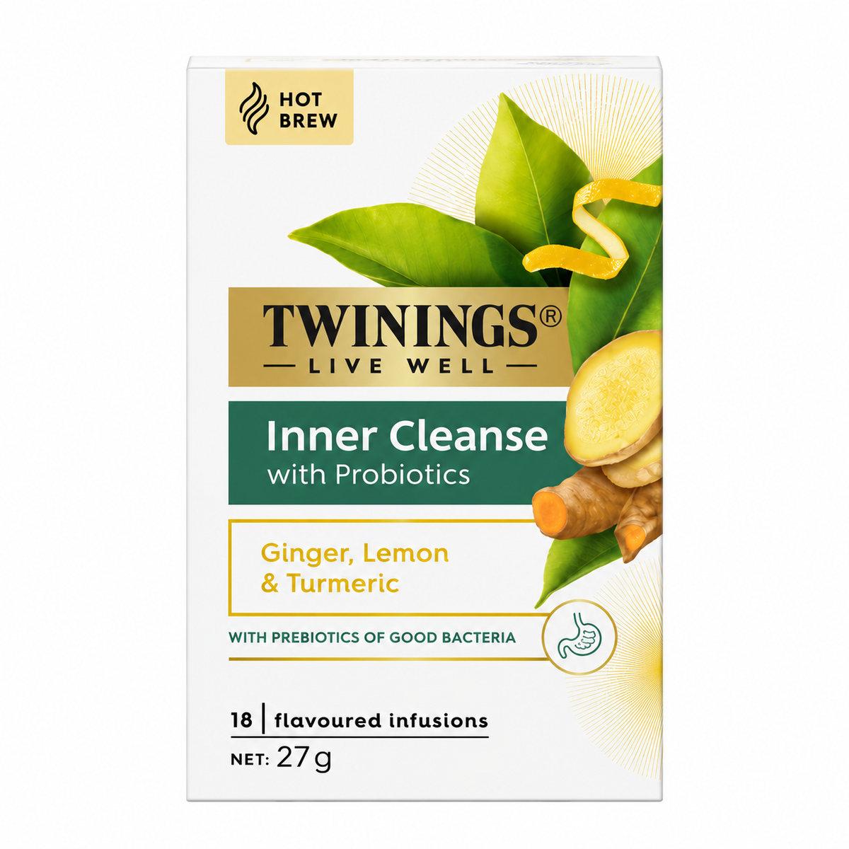 Twinings Inner Cleanse+ w/ Probiotics Turmeric, Ginger, & Lemon