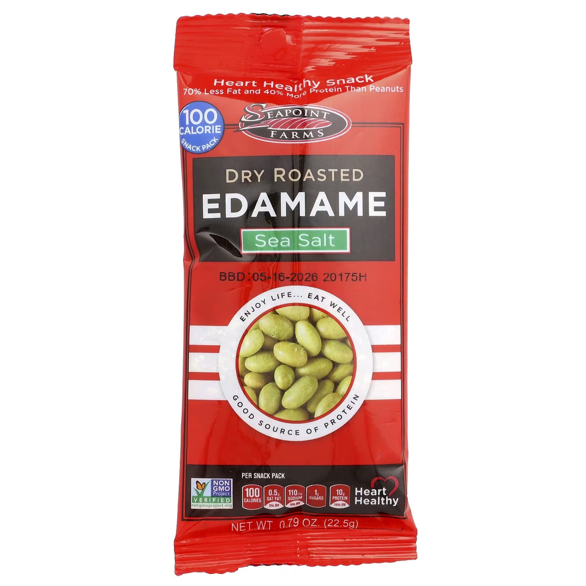 Seapoint Farms Dry Roasted Edamame Sea Salt 22.5g