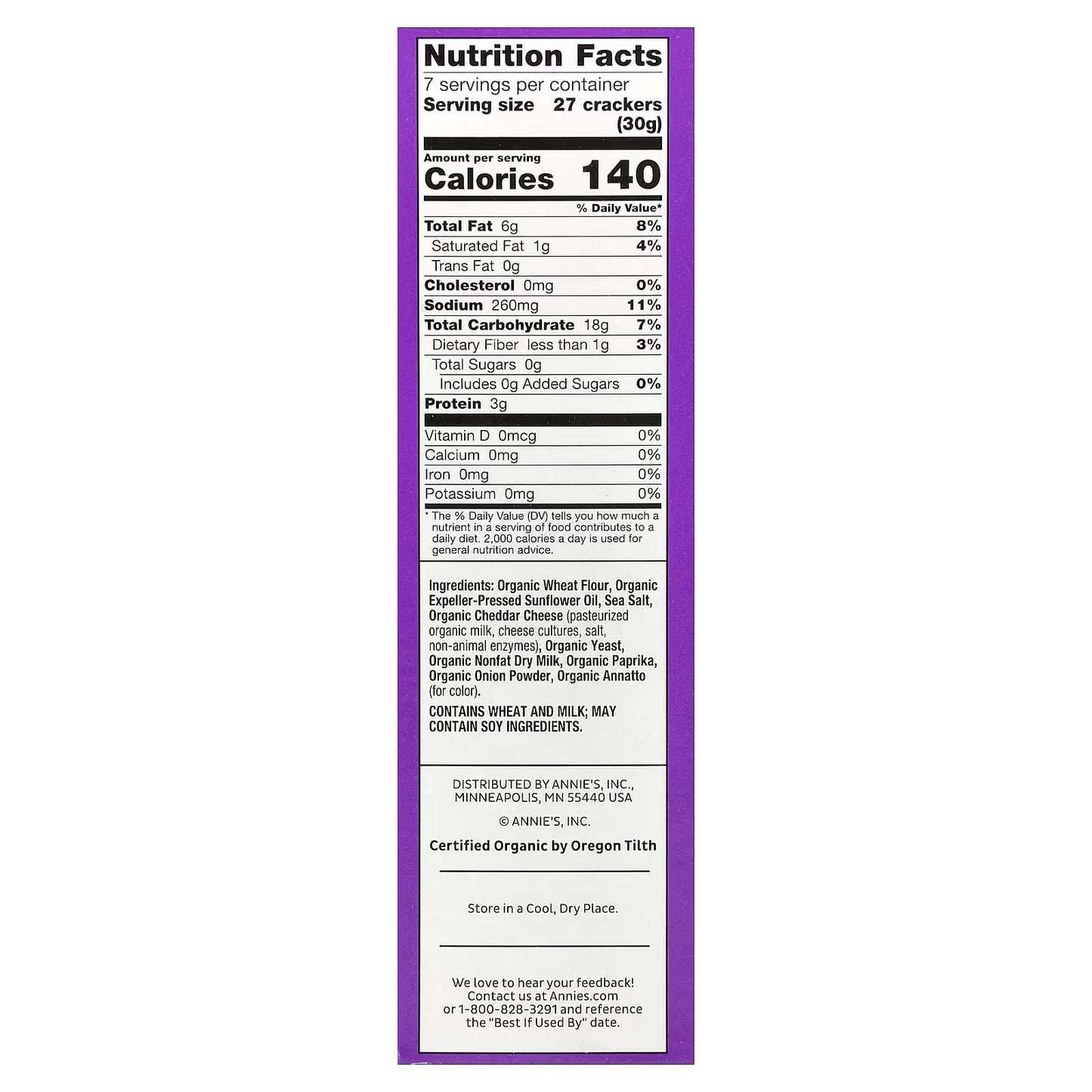 Annie's Homegrown Organic Original Cheddar Squares 213g