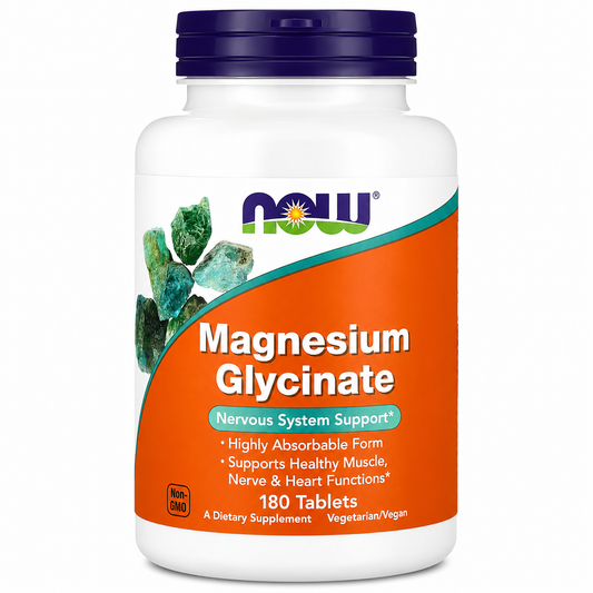 Now Foods Magnesium Glycinate, 180 Tablets